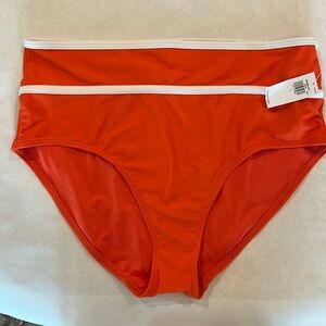 NWT !! Old Navy High-Waisted Bikini Swim Bottoms Warm Sunset Size L